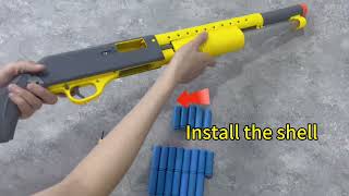 AGM MASTECH Catapult Toy Rifle Lever Action Shotgun Toy Soft Bullet Foam Dart Blaster AB-071/091 screenshot 1