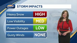 Watch: Snow moves out, afternoon sun tomorrow