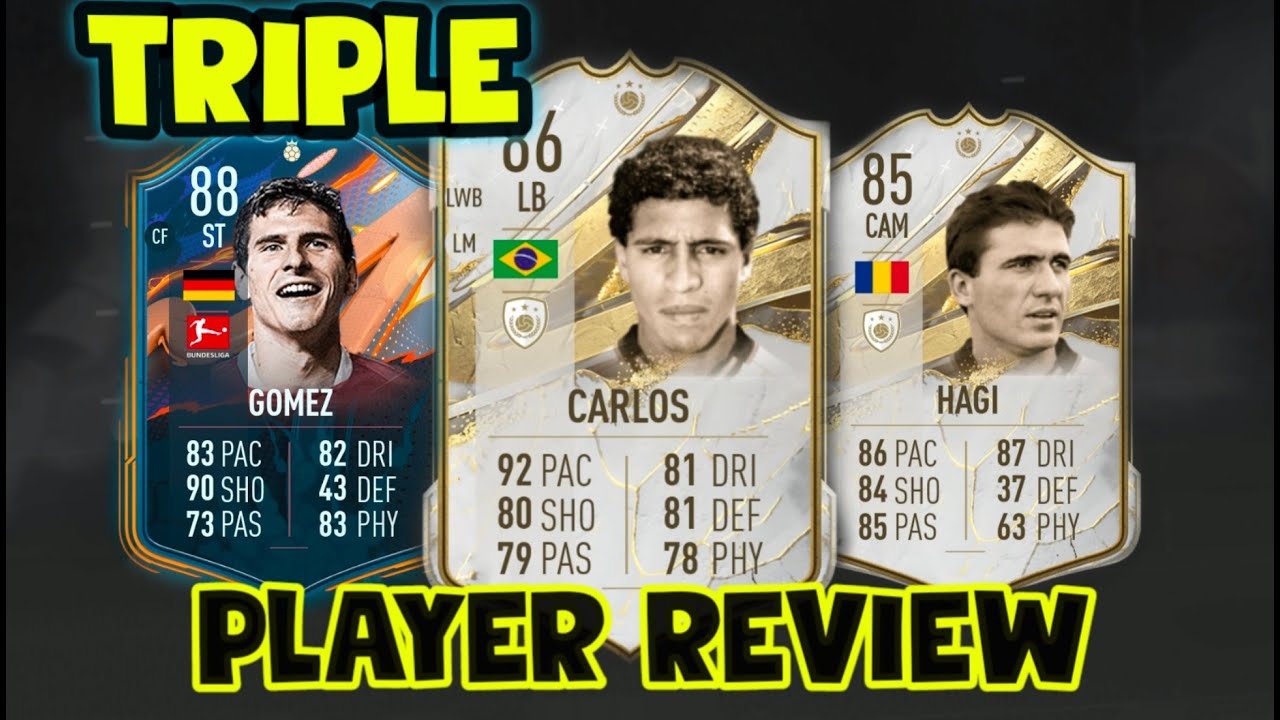 TRIPLE REVIEW MARIO GOMEZ 88 ROBERTO CARLOS 86 HAGI 85 FIFA 23
