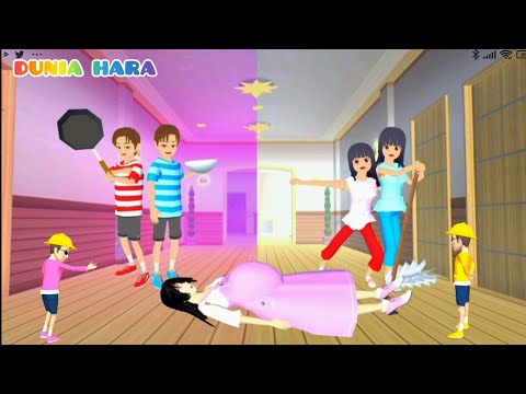 Yuta Mio Kembar | Kak Sakura Jahat Hamil Melahirkan 😱 Mau Meletus | Part 1 | Sakura School Simulator