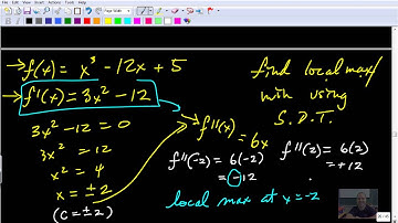 Calculus 30 5.4 Second derivative test #2of2