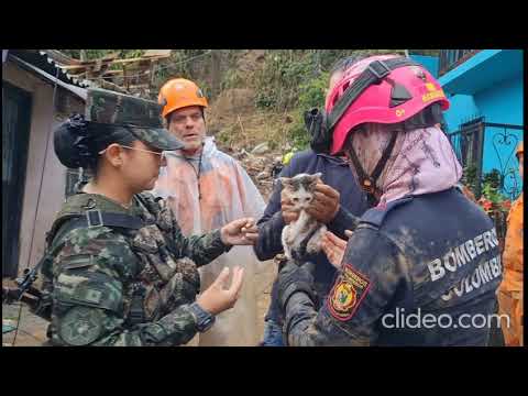 Ejército apoya búsqueda y rescate de víctimas de deslizamiento de tierra en Dosquebradas, Risaralda