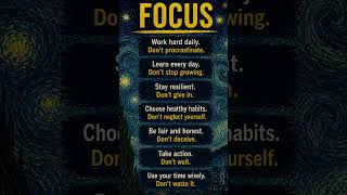 How to build unshakeable focus #success #mindset #shorts