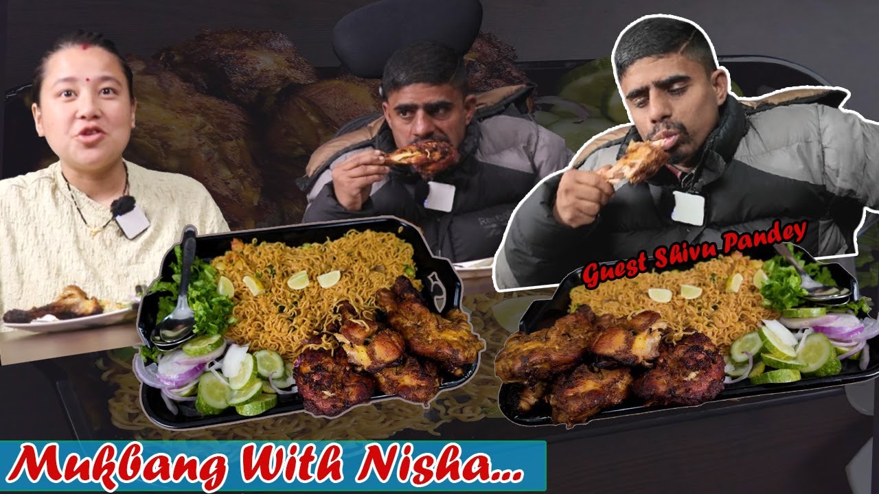 Sibu Pandy Comedian Sibu enjoys spicy noodles with a rooster... #Shivu Pandey # ...