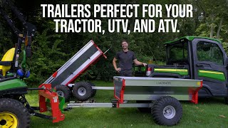 TWO FANTASTIC DUMP TRAILERS FOR YOUR TRACTOR OR UTV!