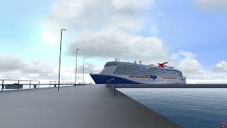 Carnival Jubilee Departing Cozumel Land View | Virtual Sailor NG | Ship Simulator