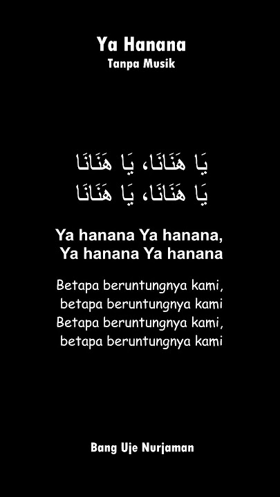 Sholawat Ya Hanana Paling Merdu