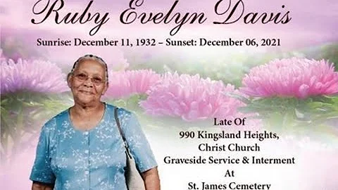 A Service of Thanksgiving for the Life of Ruby Davis
