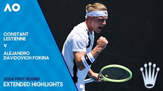 Constant Lestienne v Alejandro Davidovich Fokina Extended Highlights | Australian Open 2024 First Ro