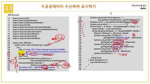 [초보자를 위한 Java Programming] 13.8 자바에서 공공데이터 API 실습하기