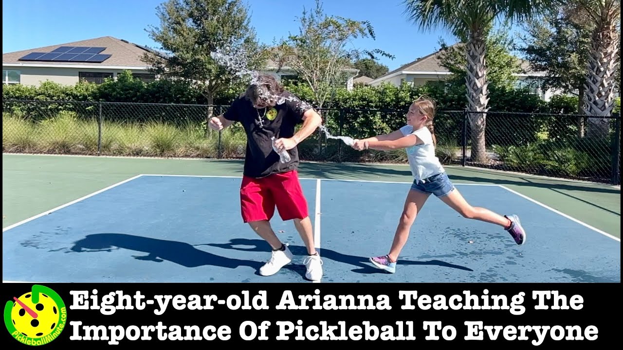 Eight year old Arianna Teaching The Importance Of Pickleball To Eight year old arianna teaching the importance of pickleball to