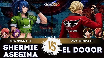 KOF XV ▰ SHERMIE ASESINA (Shermie/Leona/Athena) 🆚 EL DOGOR (Rock/Yuri/Iori) 🎞️Replay Match - 12/25