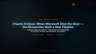 CVE-2026-50656: Chaotic Eclipse — When Microsoft Shut the Door, the Researcher Built a New Pipeline