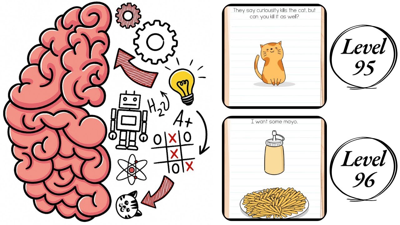 Brain Test : Level 95 , 96 – How to Solve? (Walkthrough) - YouTube