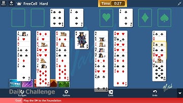 Microsoft Solitaire Collection - FreeCell [Hard] | May 31st 2020: Play the 8♣ to the Foundation