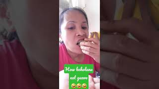 HOW BOHOLANO EAT GUAVA? WATCH THIS....... #guava #asin #lamikaayo