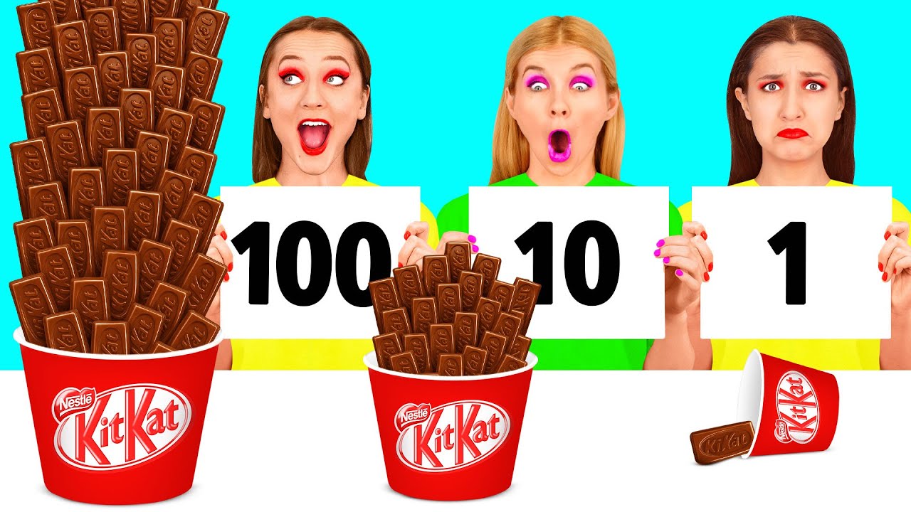 100 Слоев Еды Челлендж | Смешные Моменты