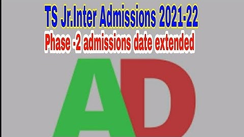 TS inter admissions 2021-22 |Last date extended-Phase 2-AD Mentoring