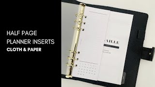 How to Use Our Half Page Planner Inserts | Cloth & Paper