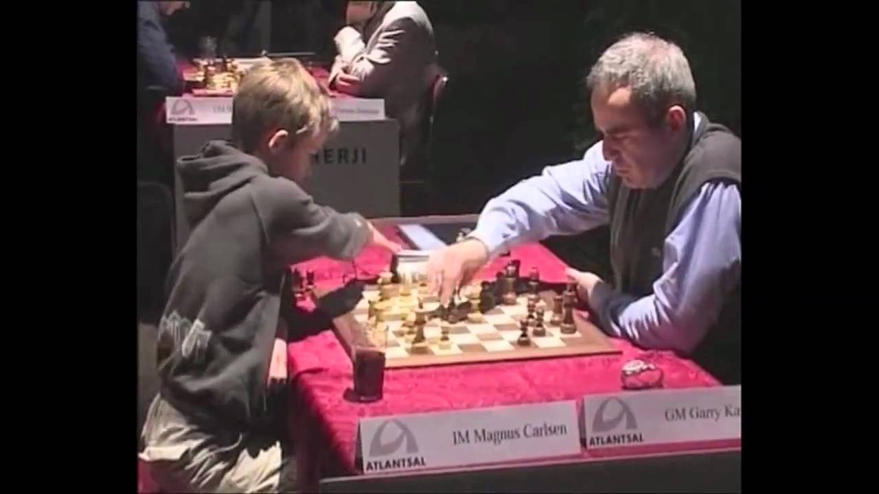 Kasparov defeated 13-Year-old Carlsen in Rapid Chess Game!