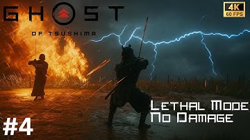 Ghost of Tsushima (Lethal Mode) No Hit Challenge Part 4 [4k60fps]