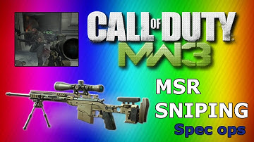 MW3 Spec Ops - Underground Quick Scope MSR