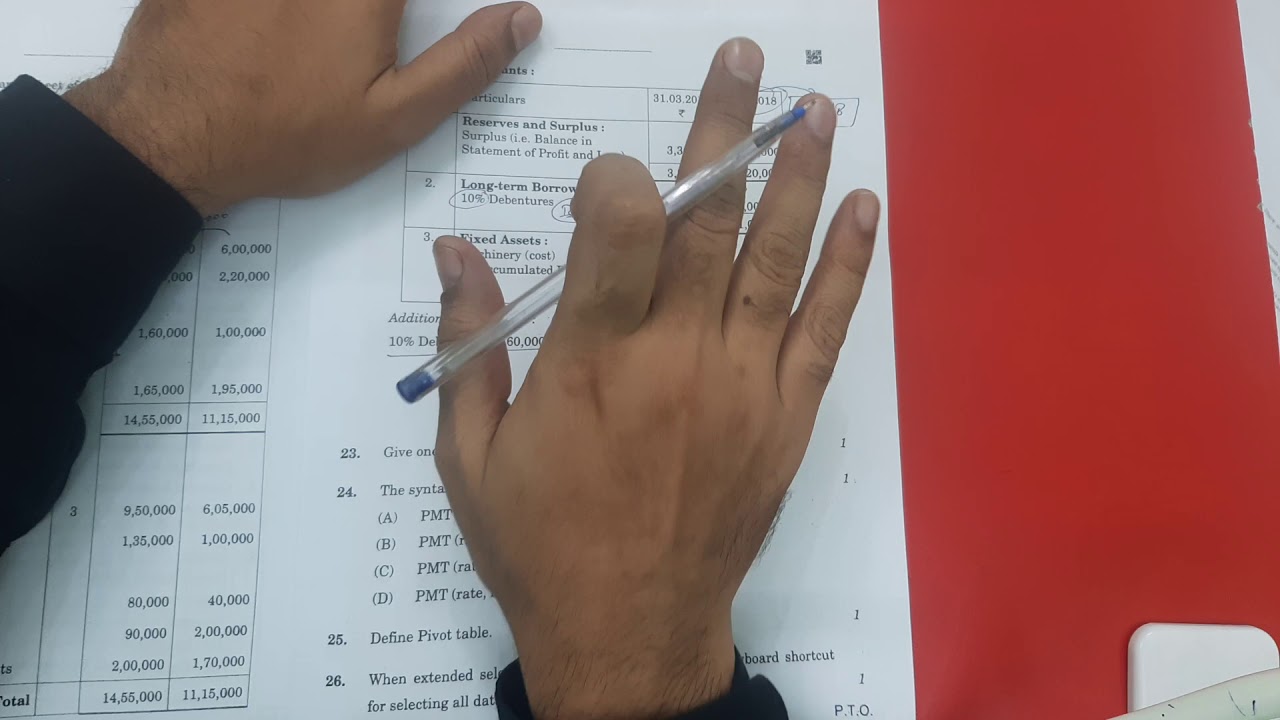 Cbse 12th compartment 2020-2021: Cash flow statement