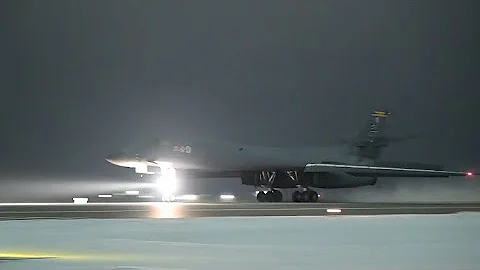 B-1B Lancer Makes First Landing on America's New Runway