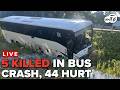 NTSB gives update after 5 dead, including 2 kids, after bus crash in Virginia | LIVE 🔴