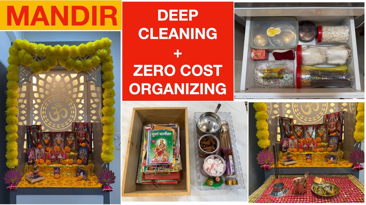 पूजा घर - DEEP CLEANING + ZERO COST ORGANIZATION - HOME MANDIR