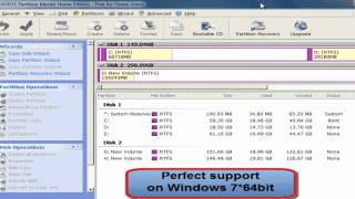 Free partition software with Windows 64bit supports, EASEUS Partition Master Home Edition 6.5.2.mp4