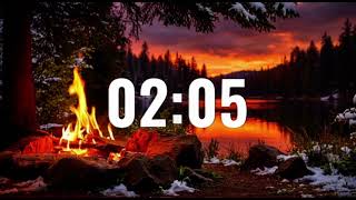 4 Minute Campfire Timer 🔥 | Relaxing Fire Sounds | Cozy Countdown Timer
