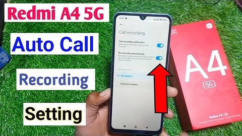 Redmi A4 5g me auto call recording kaise kare | how to auto call recording setting in redmi a4 5g