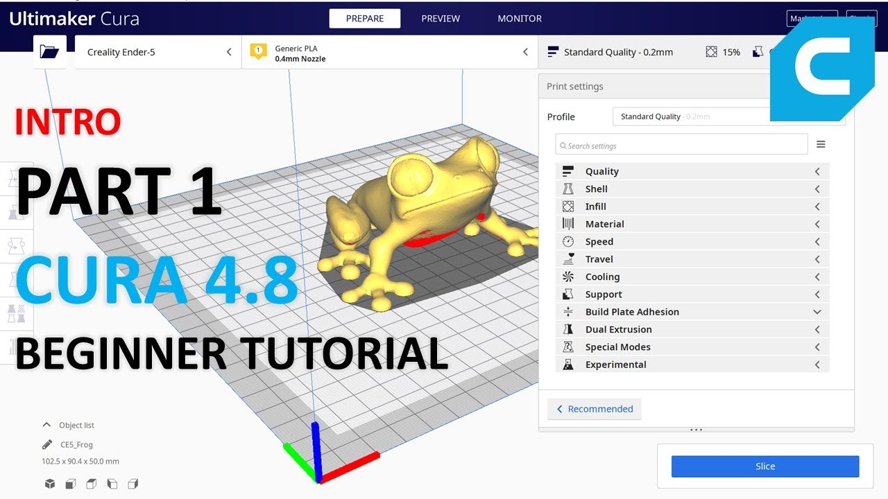 PART 1: Beginner Cura 4.8 Tutorial (Software Install, Overview) - YouTube