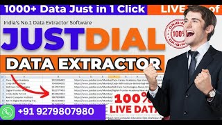 Justdial Data Extractor Original Panel | India's No.1 Justdial Software