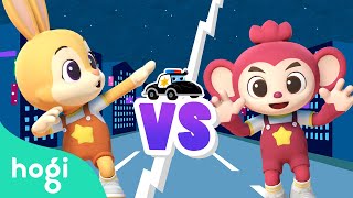 Police Car | Dance Battle Game with Jeni & Poki  | Choreography for Kids | Dance with Hogi