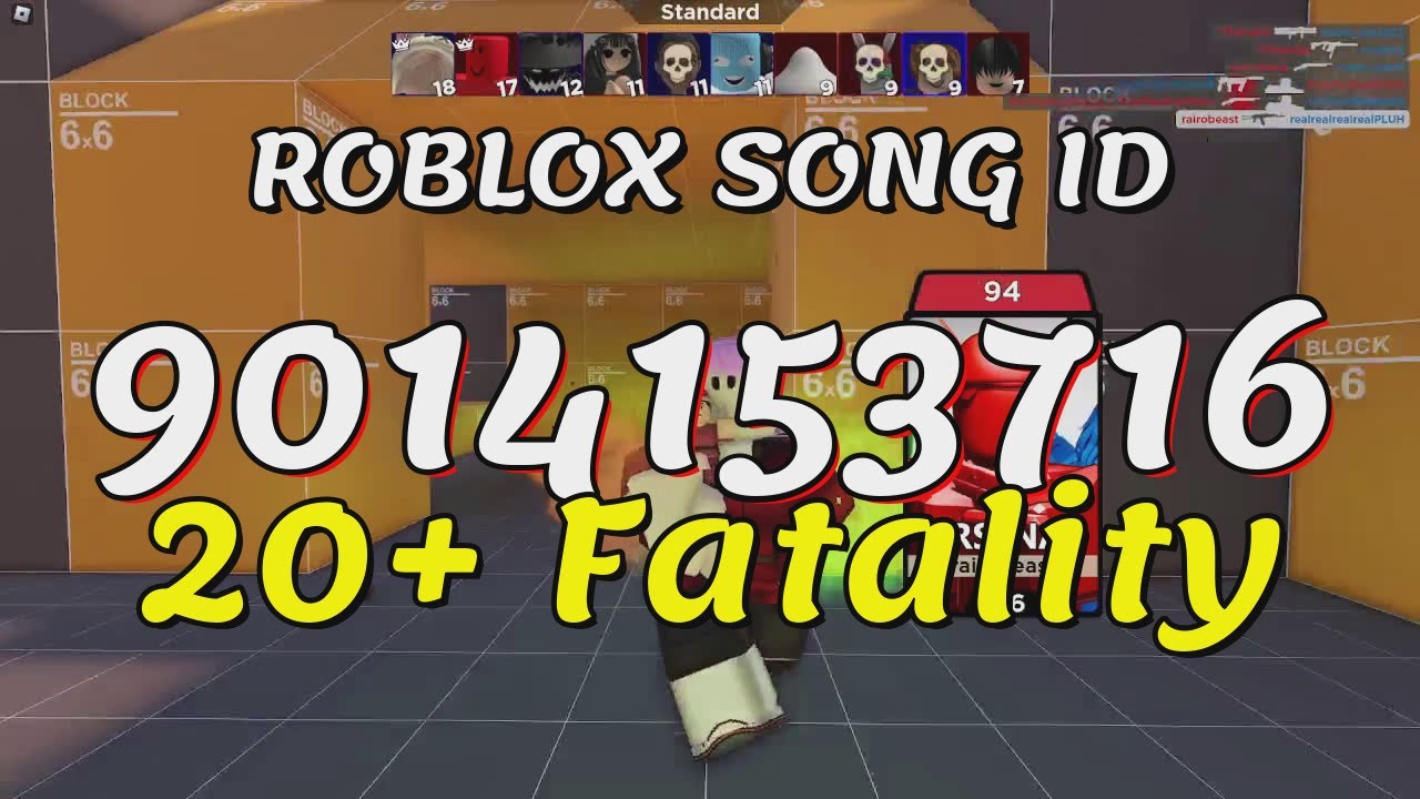 20 Fatality Roblox Song IDs Codes YouTube 20 Fatality Roblox Song Ids Codes Youtube