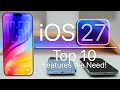 iOS 27 Features Apple Needs To Add!