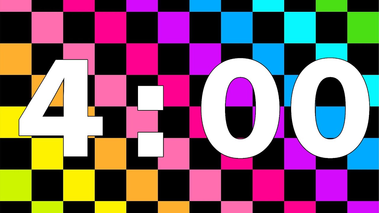 Rainbow grid countdown timer 4 minutes youtube