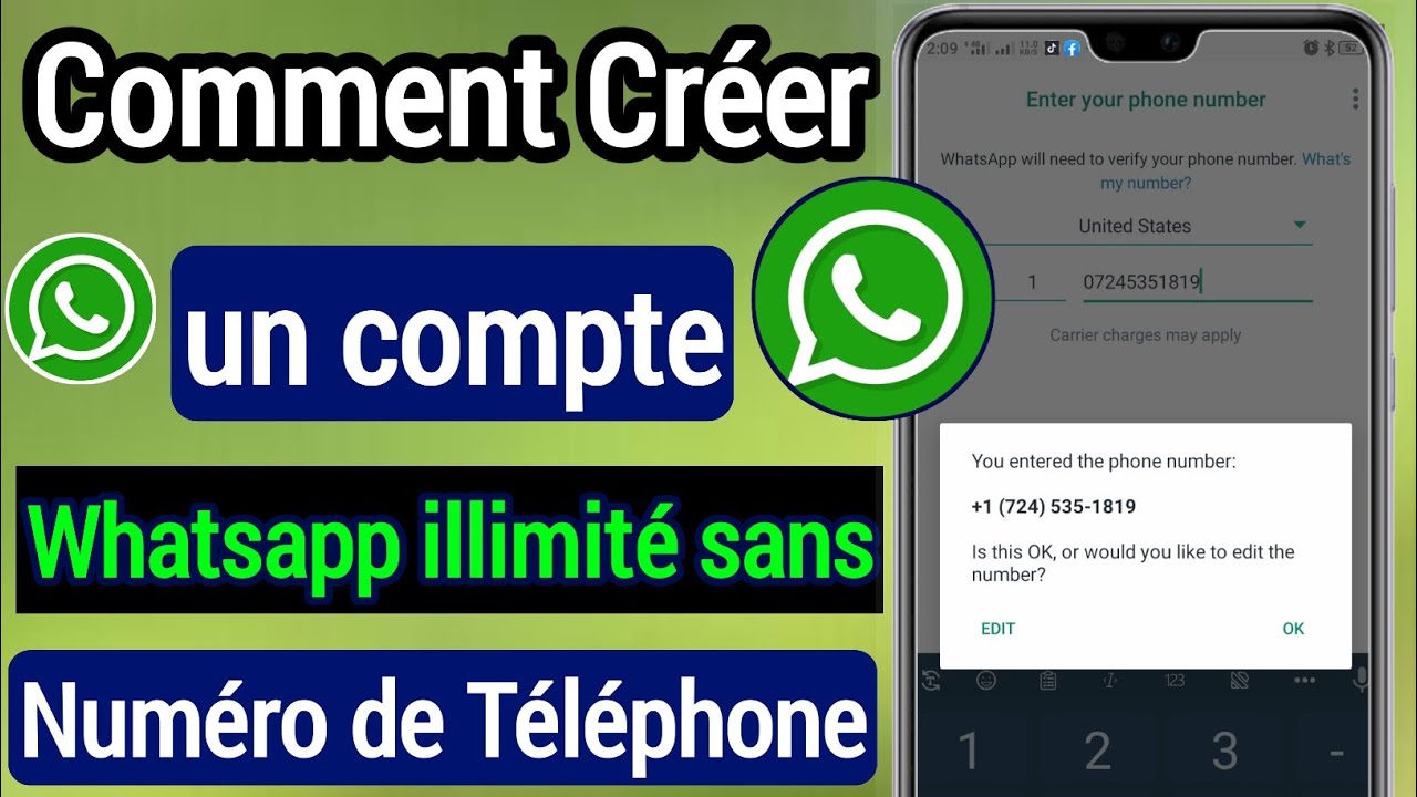 Créer Un Compte Whatsapp Sans Numéro De Téléphone