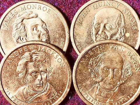 2008 Dollar Coins (Monroe, Adams, Jackson, Van Buren)