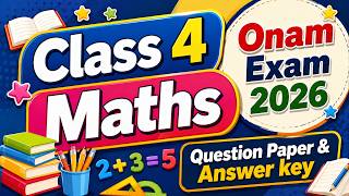 Class 4 Maths Onam Exam 2026 Question Paper Answer Key 4
