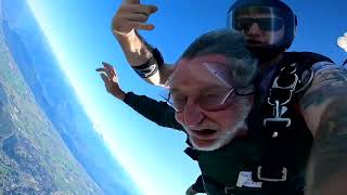 First time sky diving by 81 years old Pierre in Vancouver