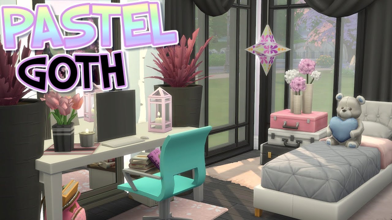 pastel goth grandma living room