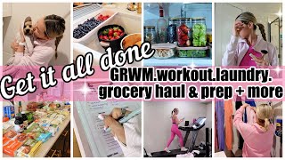 *New* Get It All Done Grwm Workout Cleaning Laundry Grocery Haul And Prep Tiffani Beaston Homemaking