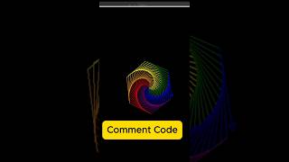 Colorful Python Spiral Art in 18 Seconds! 🌀 #Shorts