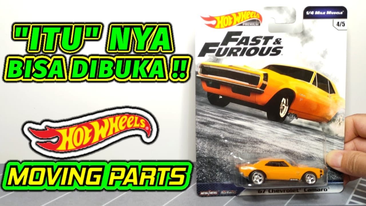 Hot Wheels Fast & Furious '67 Chevrolet Camaro 1/4 Mile Muscle #4/5 Real Riders 
