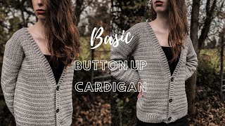 Crochet Everyday Cardigan With Buttons | Quick and Easy Tutorial