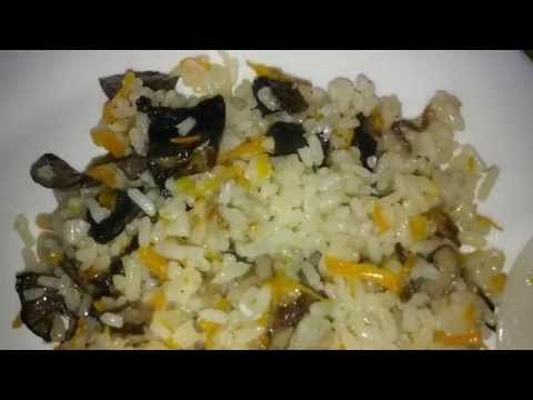 Как приготовить грибной плов или очень вкусный рис с грибами в мультиварке
