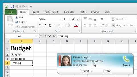 Answer a Call in Lync 2010